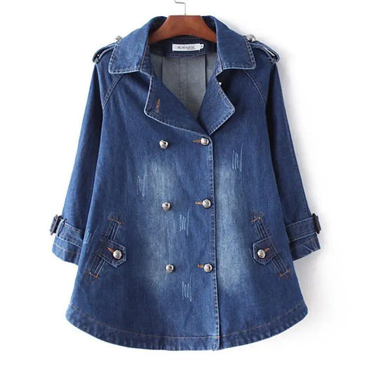 Everyday Denim Cape Coat